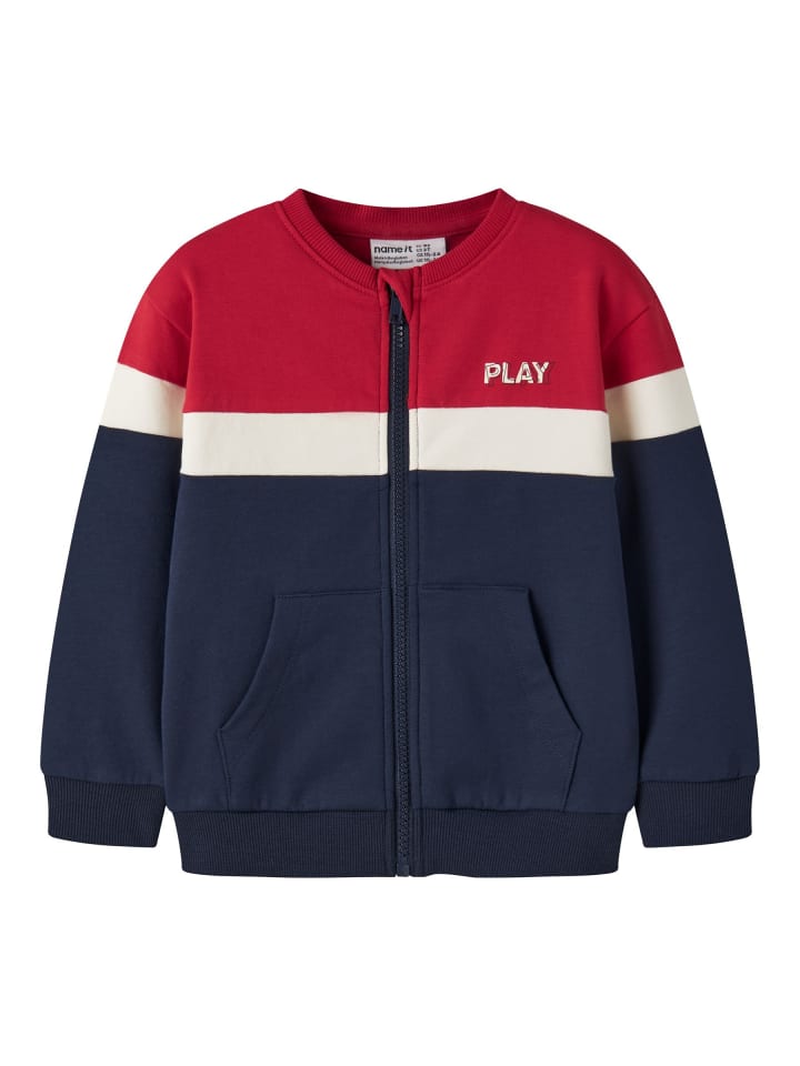 Sweatshirt mit Reißverschluss in Navy Blazer1