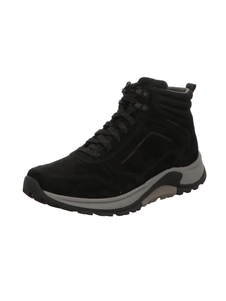 Schnürstiefelette in schwarz