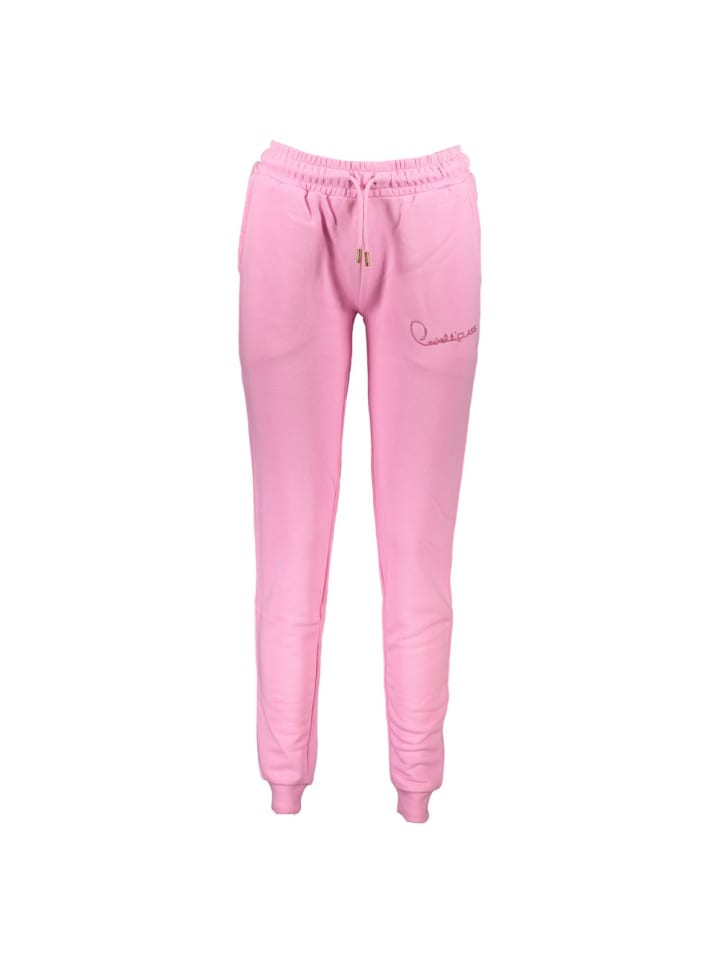 Pink Rosa Baumwolle Damen Hose