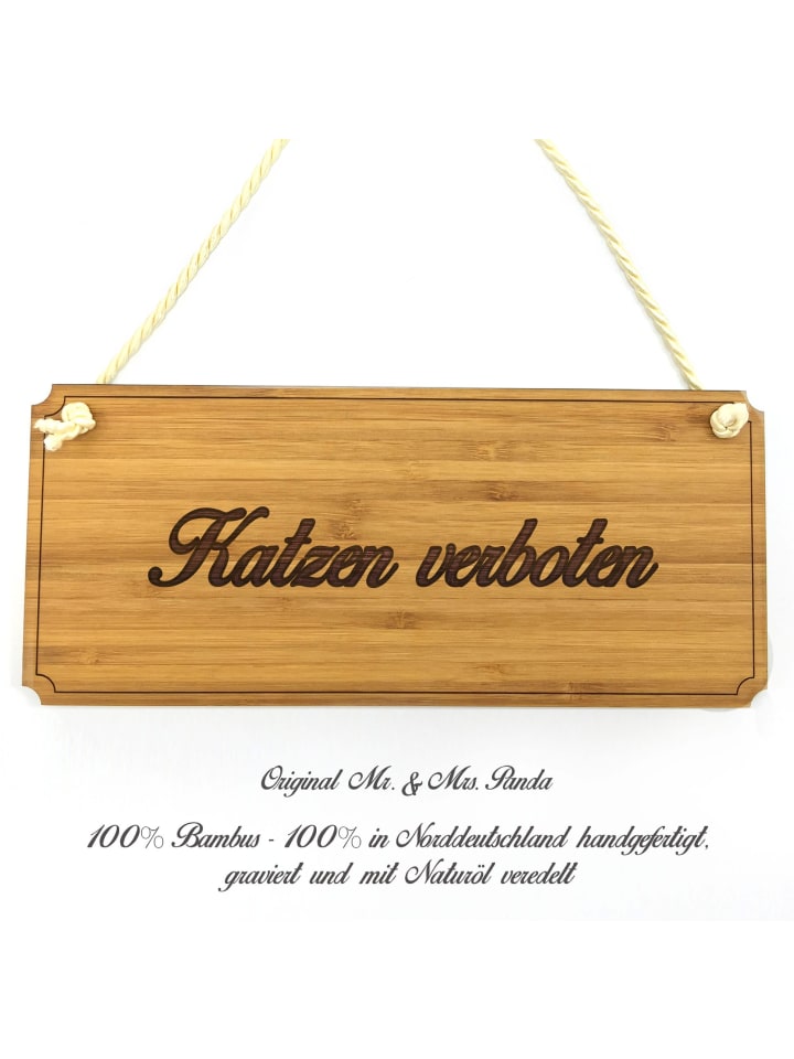 Wegweiser Katzen verboten mit Spruch in Keine Angabe