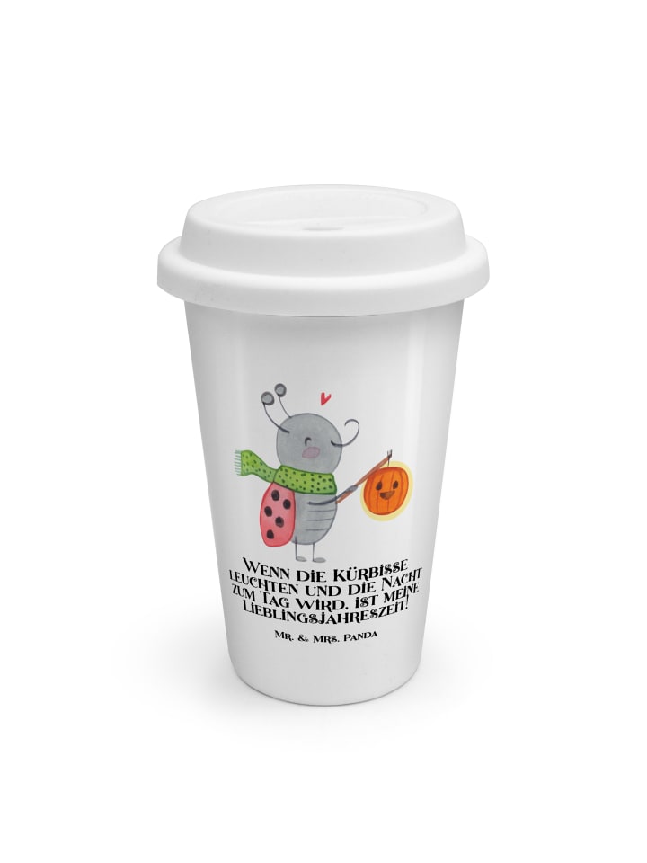 Kaffeebecher Halloween Magie mit Spruch in Weiß
