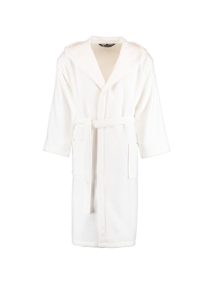Rhomtuft Bademäntel unisex Kapuze Face & Body weiß - 01 in weiß - 01