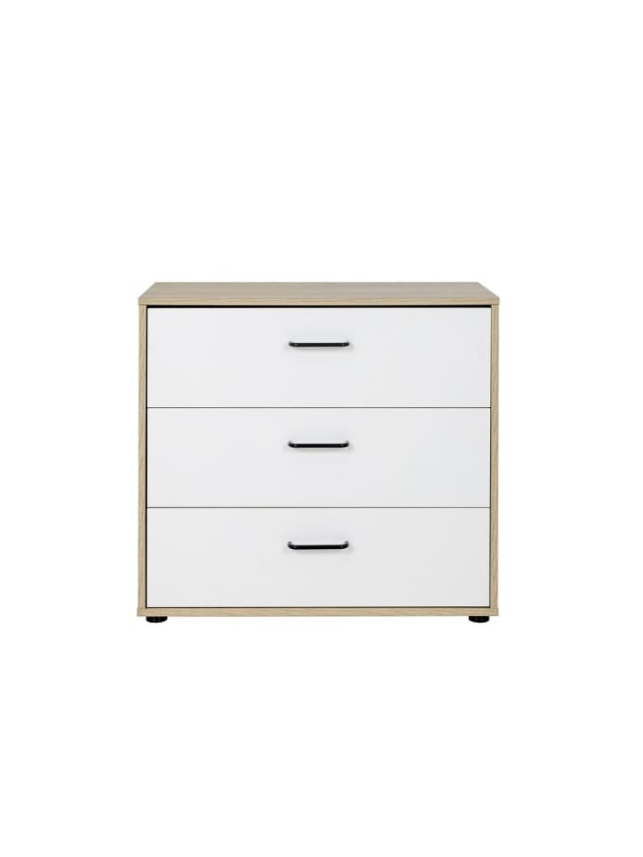 Kommode ERWAN in Weiß - (W)81  x (H)74  x (L)40 cm