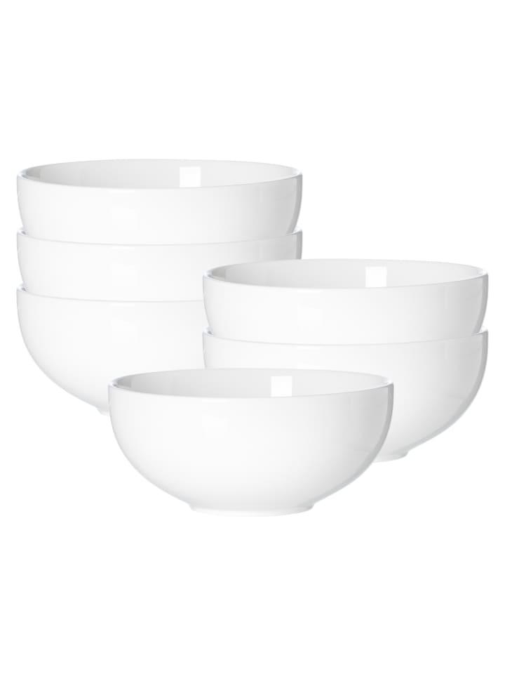 6er Set Servierschalen Skagen in Weiß ø 18 cm
