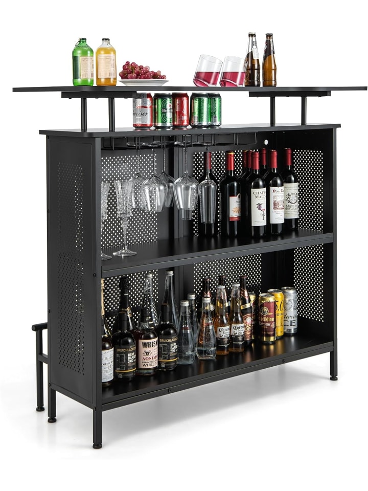 Bartisch Küche 120x50x106,5cm in Schwarz