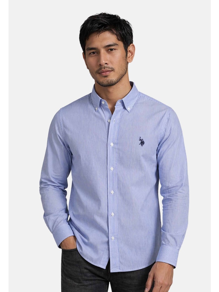 U.S. POLO ASSN. Herren Hemd Button-Down P050 in Blau