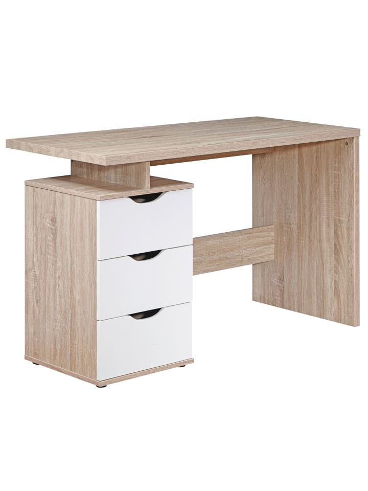 Schreibtisch in Grau / Spanplatte / 53x120x76