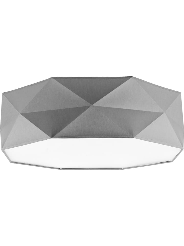 Deckenlampe (B)52 x (L)52 x (H)16 cm in Weiß Grau