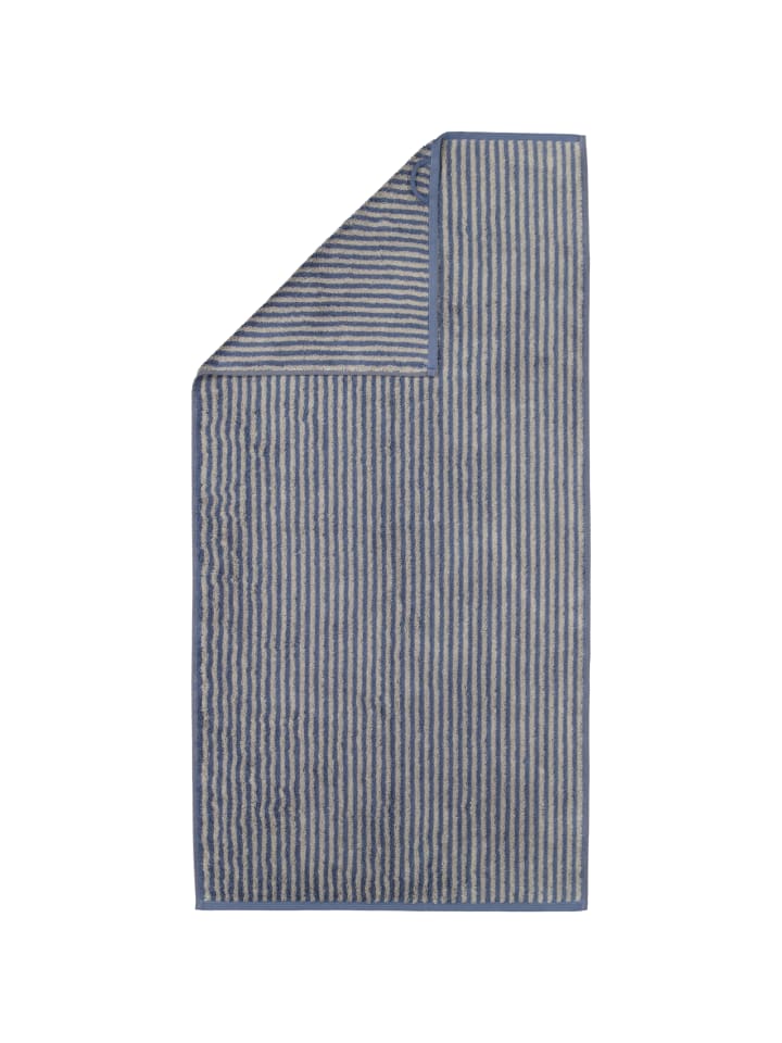 Cawö Handtücher Two-Tone Stripes 480 nachtblau - 10 in nachtblau - 10