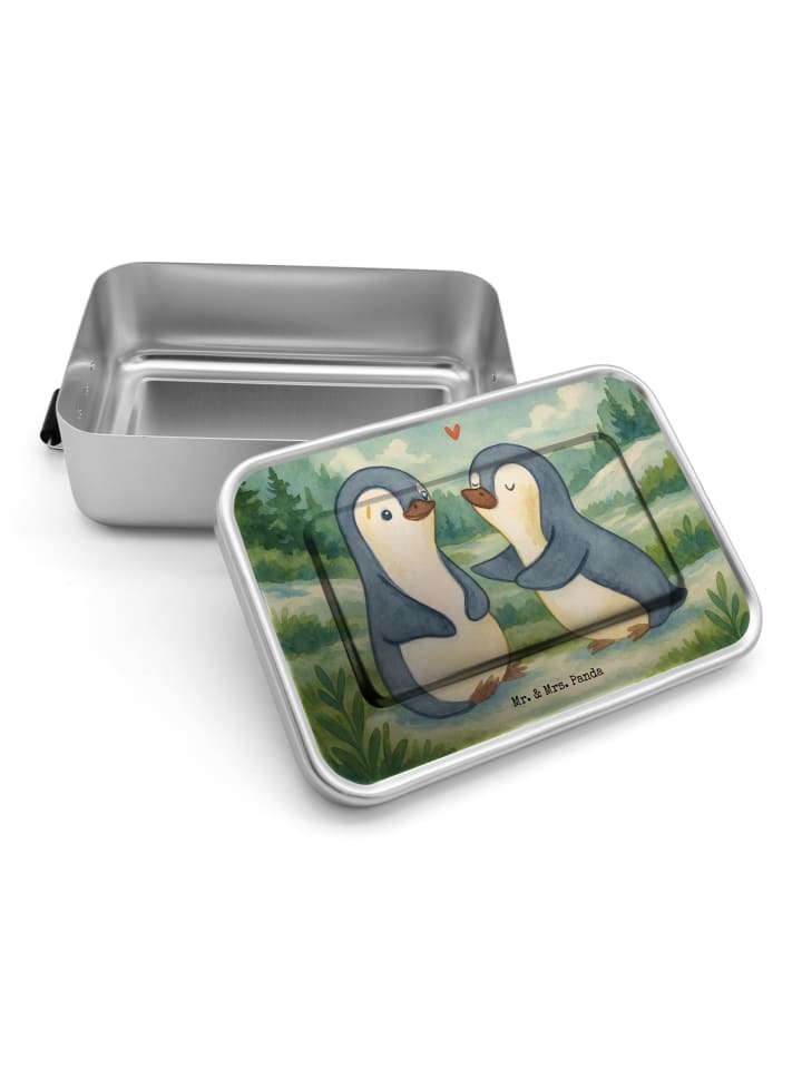 Vesperbox Pinguine trösten Design ohne Spruch in Weiß