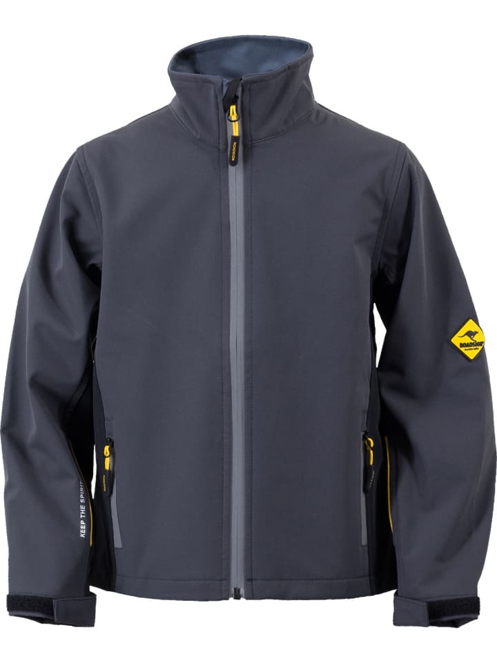 Softsjacke in anthrazit/gelb in anthrazit/gelb