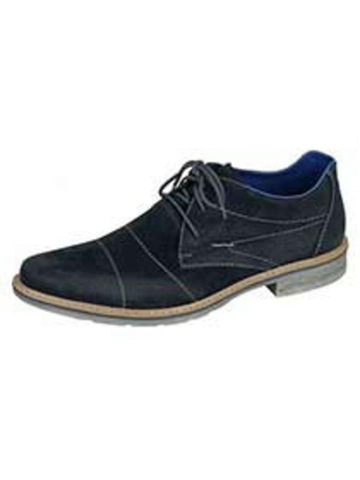 Komfort Schnürschuh in blau