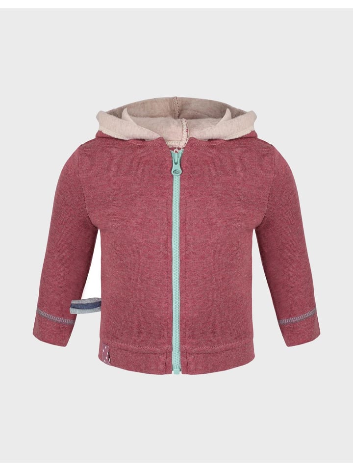 Baby Kapuzen-Sweatjacke in Bordeaux Melange