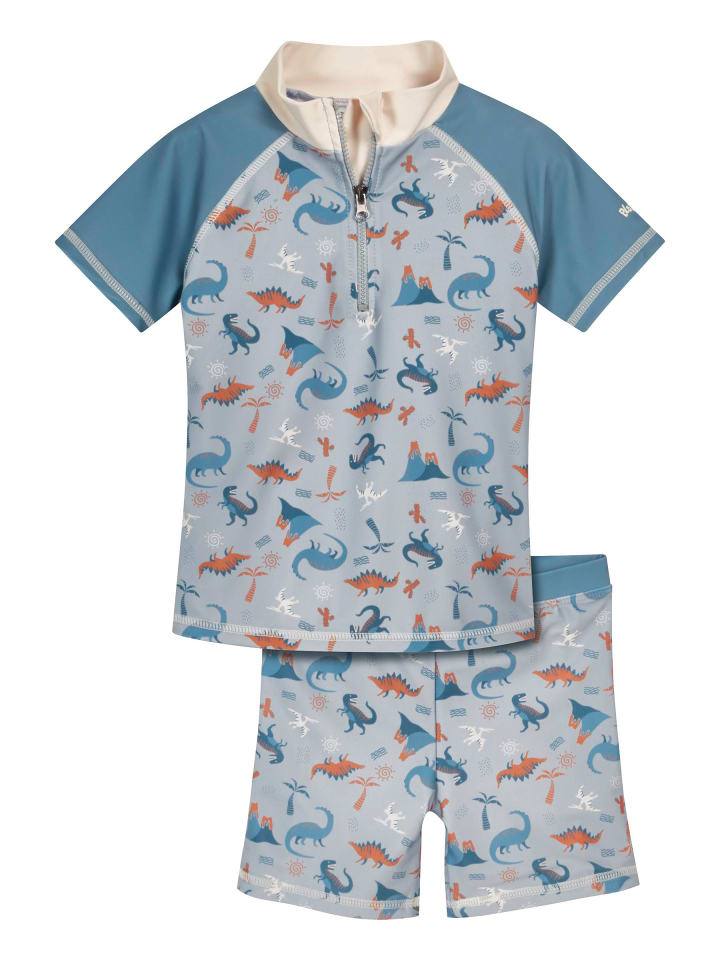 UV-Schutz Bade-Set Dino allover in blau