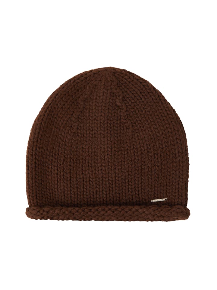 Strickmütze Uni in light brown