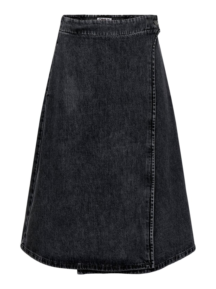 Jeansrock in Washed Black