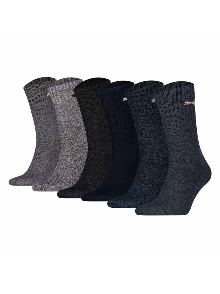 Socken 6er Pack in Grau/Blau-Mix
