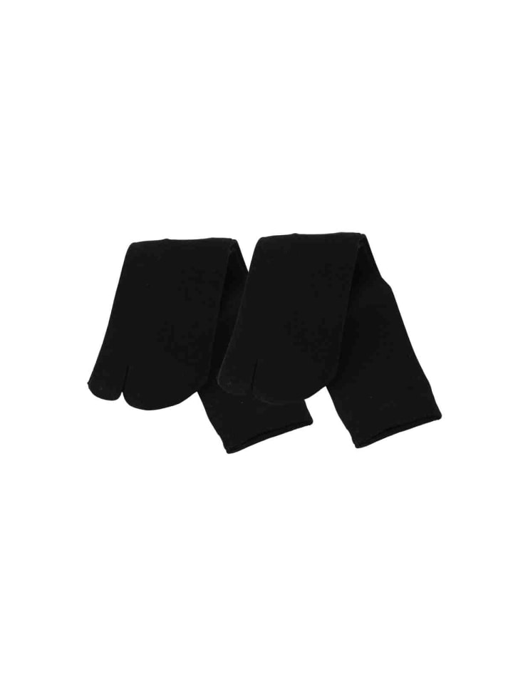 2er-Pack Zwei-Zehensocken in Schwarz