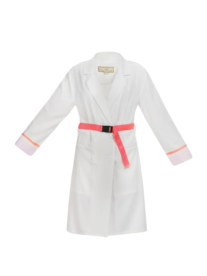 Damen Mantel in Weiss Neon Pink