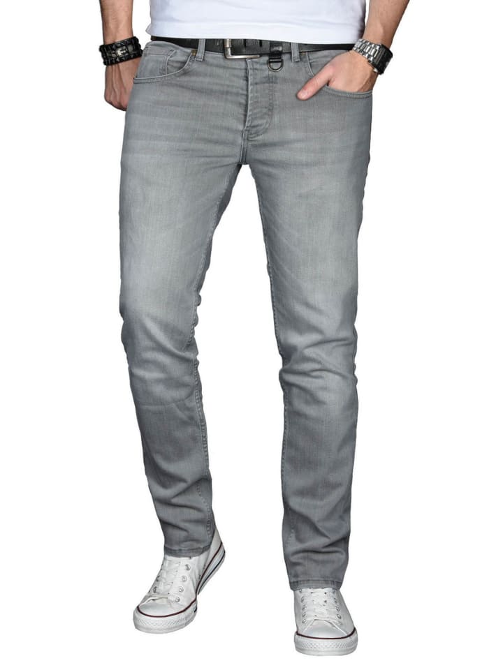 Jeans Salvarini-Basic-Multi in Hellgrau