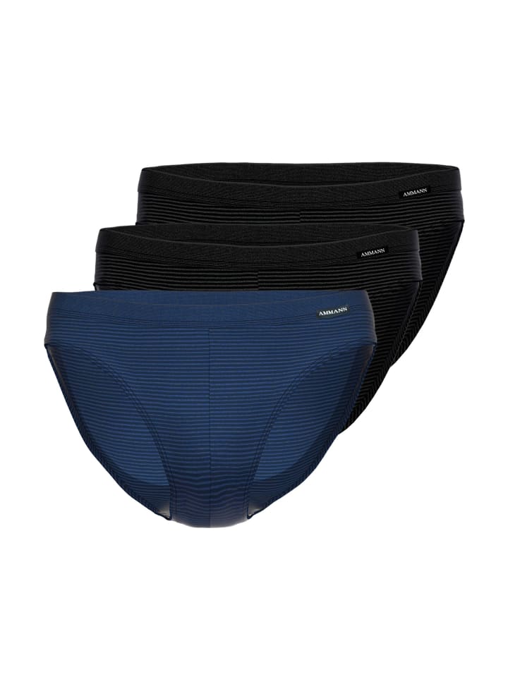 Slip / Unterhose Jeans Feinripp in Anthrazit / Blau