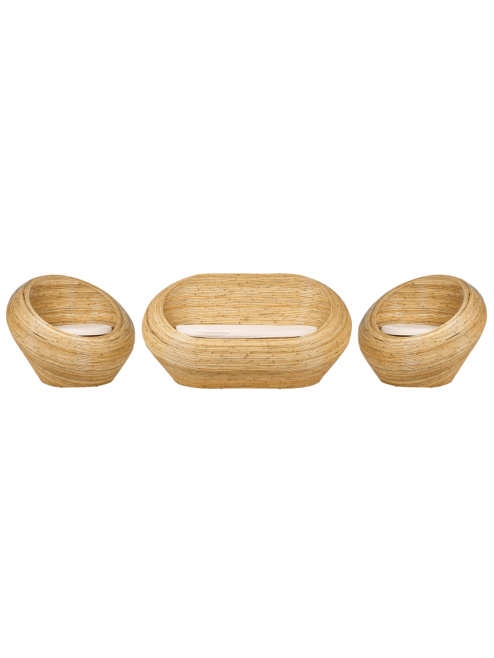 7-tlg Sitzgruppe MAIORI in Naturfarben/Beige