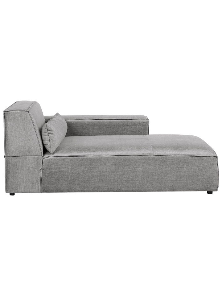 Chaiselongue HELLNAR in Grau - (W) 102 x (H) 70 x (L) 176 cm linksseitig