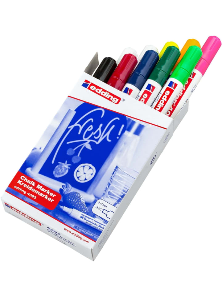 Kreidemarker edding 4095 2 3mm Packung mit 9 Farben