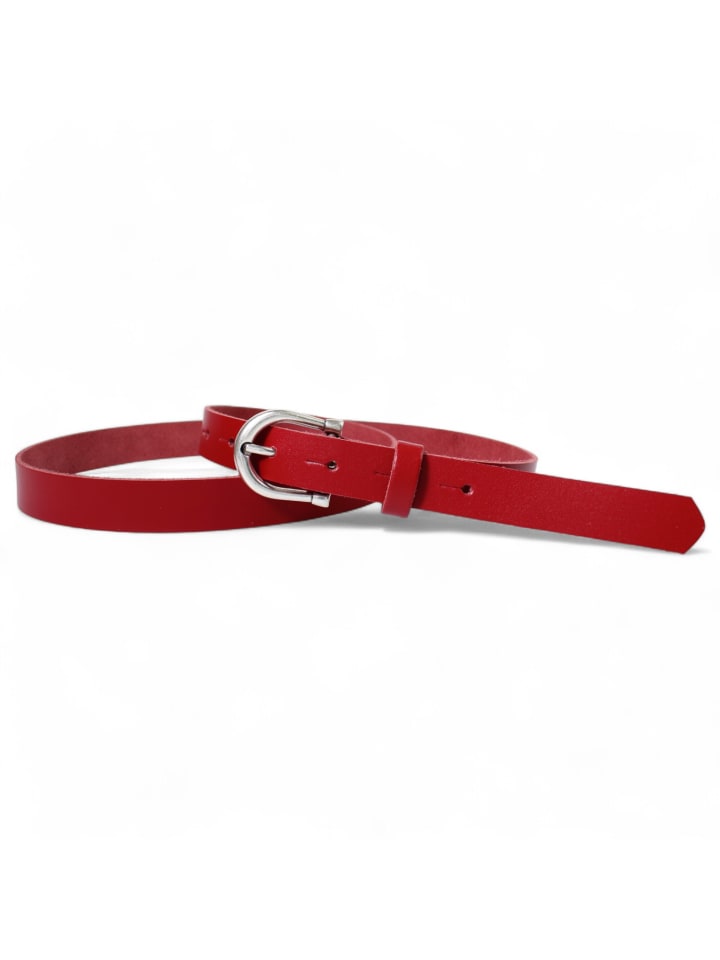 Ledergürtel in Rot