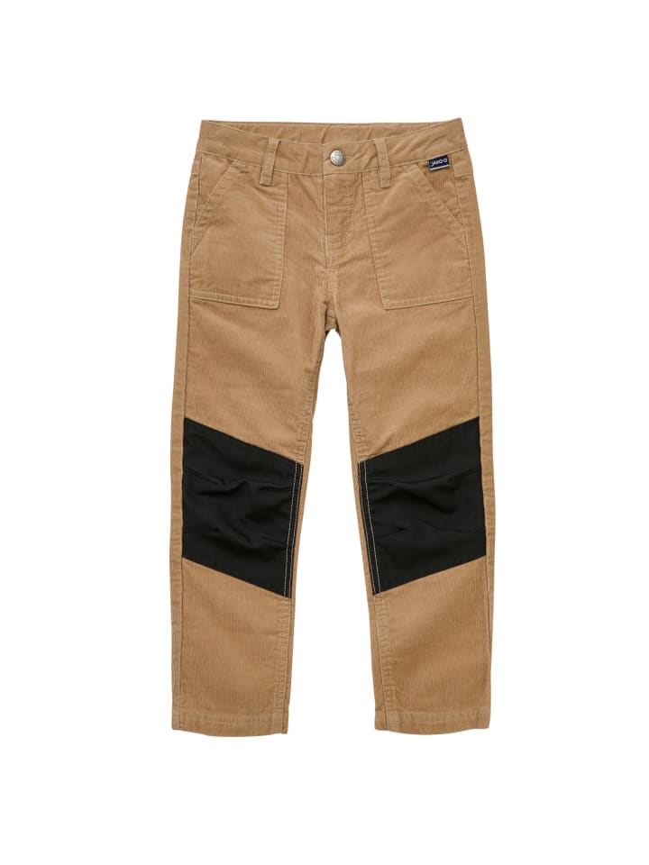 Cordhose mit Robustbesatz in beige