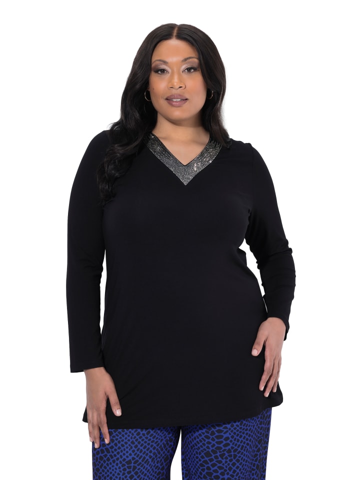 Longshirt in schwarz