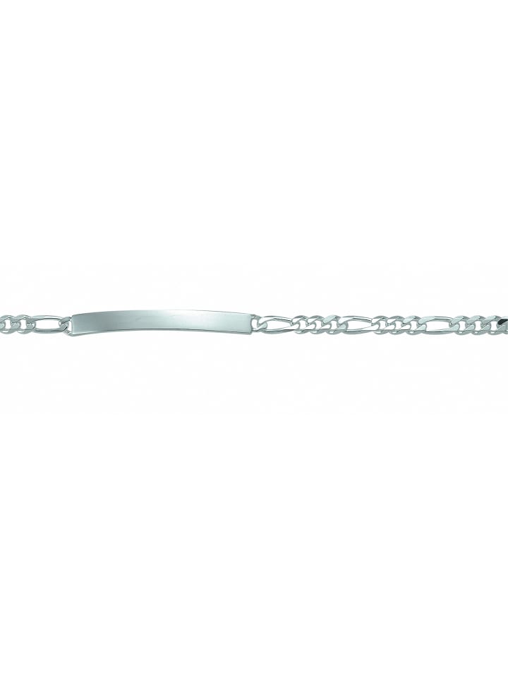 Damen 925 Silber Figaro Armband 19 cm Ø 4,4 mm in silber