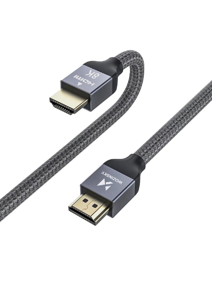 HDMI 2.1 8K 60 Hz 48 Gbps / 4K 120 Hz / 2K 144 Hz Silber 1m in Silber