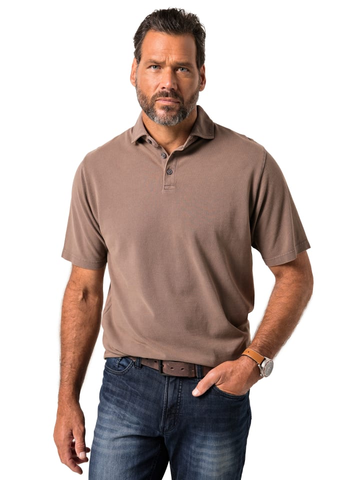 Poloshirt in flussbraun