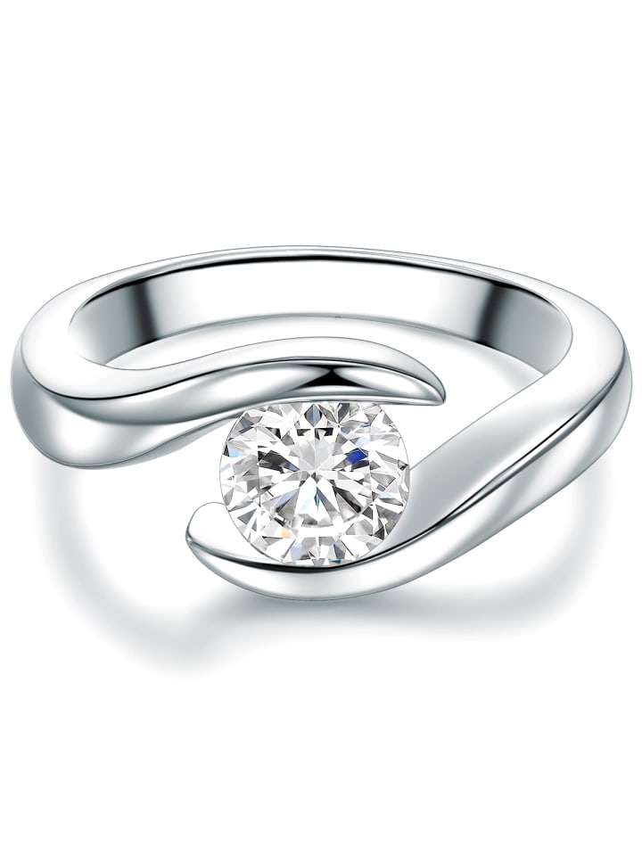 Ring aus Sterling Silber mit Zirkonia in silber