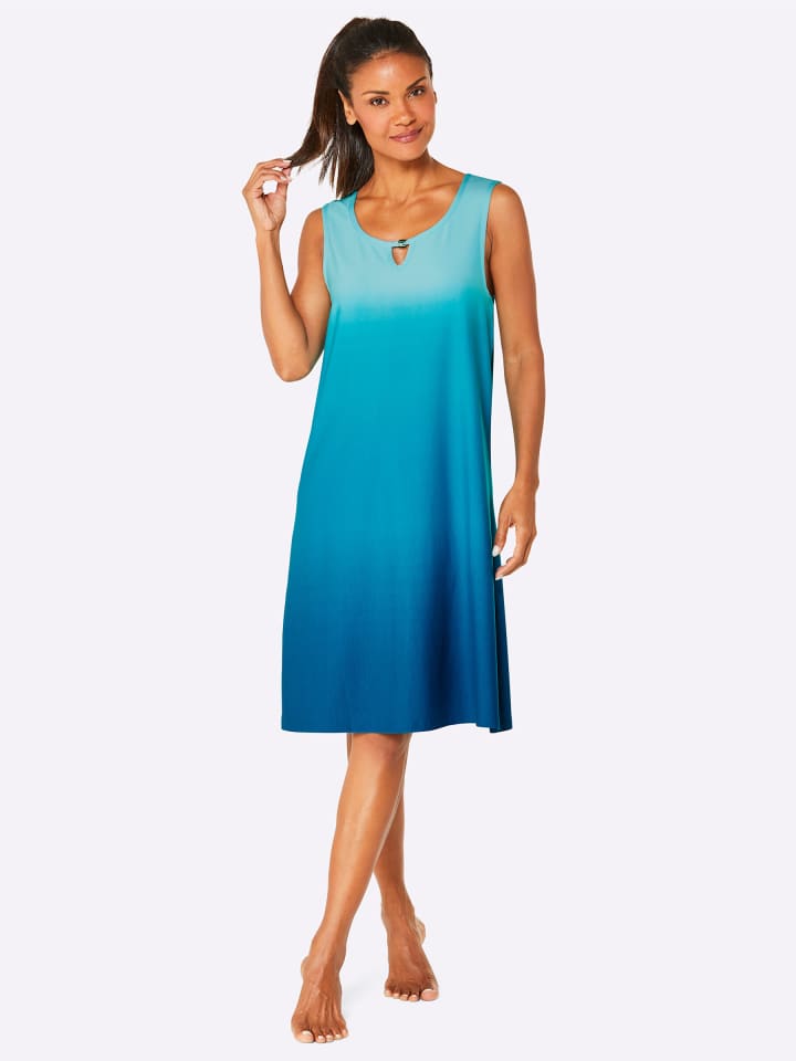Sommerkleid in aquamarin-aquapetrol
