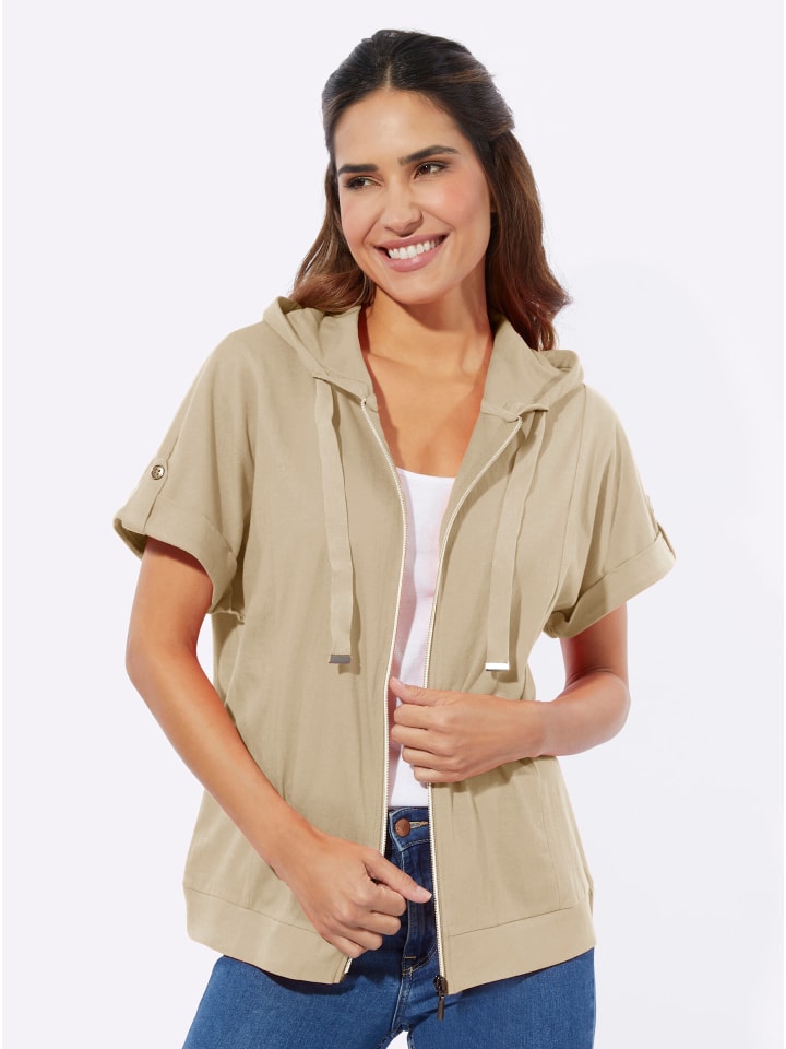 Shirtjacke in beige