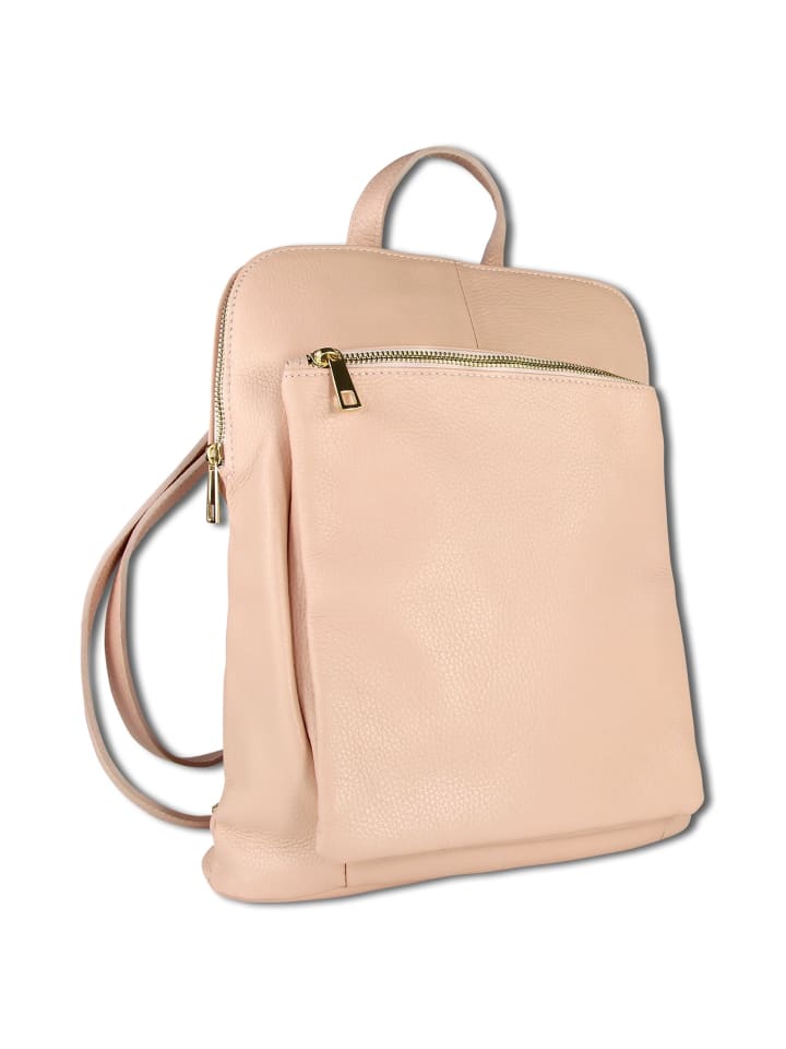 Toscanto Cityrucksack Leder rosa ca. 30cm