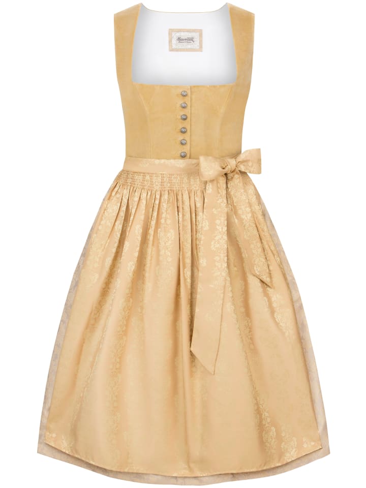 Midi Dirndl "Viktoria" in senf