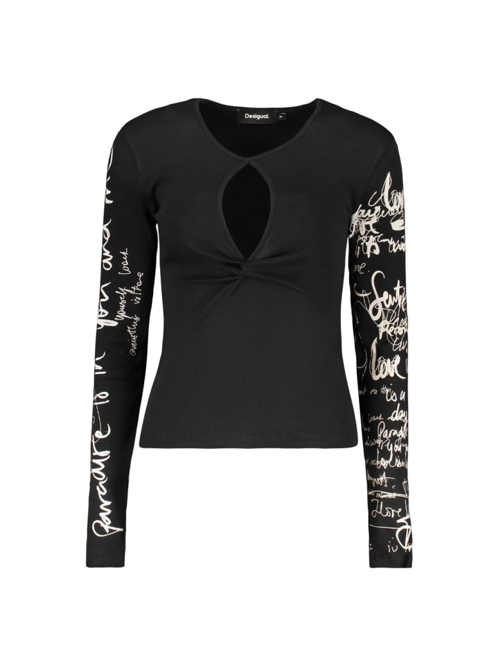 Schwarz Baumwolle Damen Pullover
