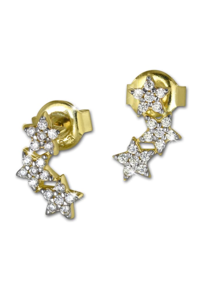 Ohrringe Gold 333 Gelbgold - 8 Karat Stern Ohrstecker