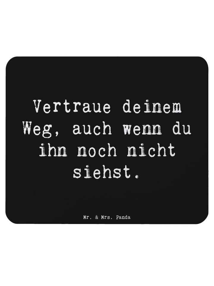 Mousepad Spruch Zukunftsplanung Ungewissheit ak... in Schwarz