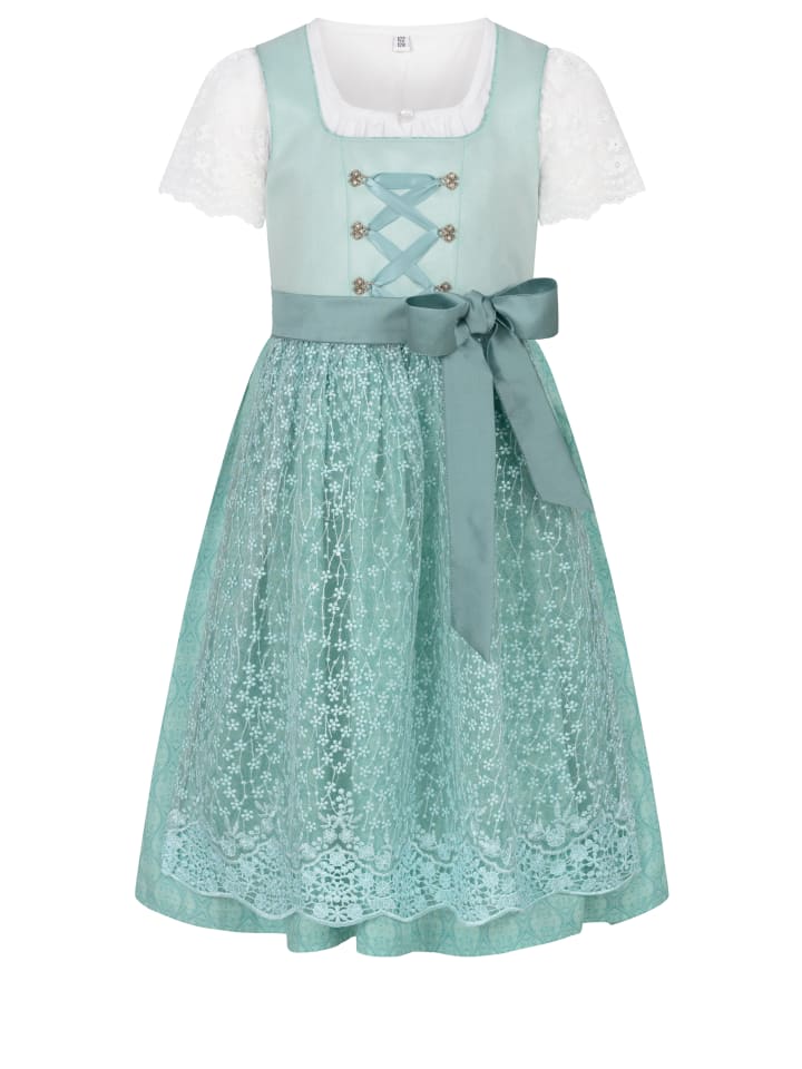 Kinderdirndl Gundi in Aqua