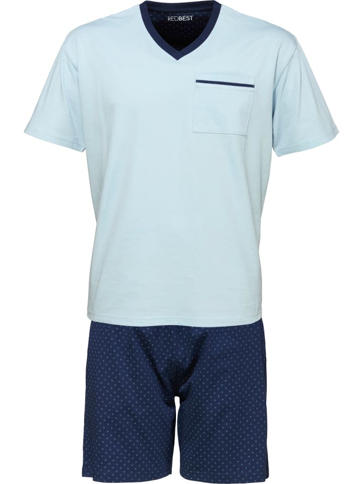 Single-Jersey Shorty in eisblau