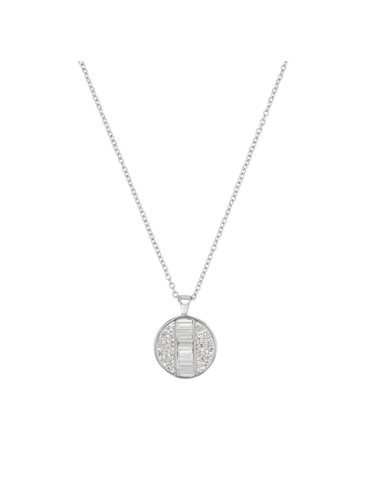 Kette mit Anhänger Edelstahl, IP gold in silber