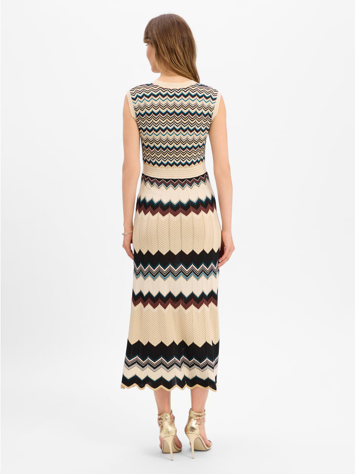 Kleid in beige mehrfarbig - 0001