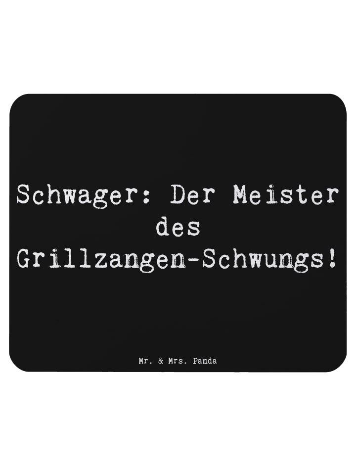 Mauspad Schwager Grillmeister mit Spruch in Schwarz