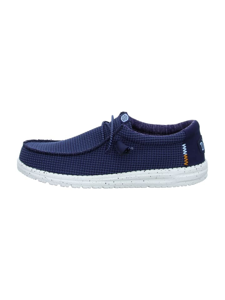 Mokassins Schnürschuhe in Blau