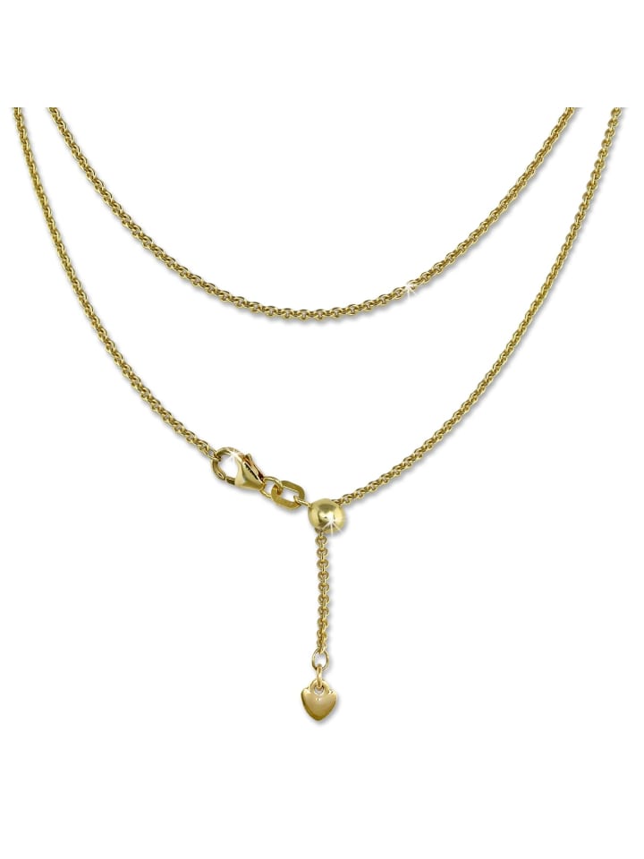 Halskette Silber 925 Sterling Silber, vergoldet (Gelbgold 333) ca. 45cm