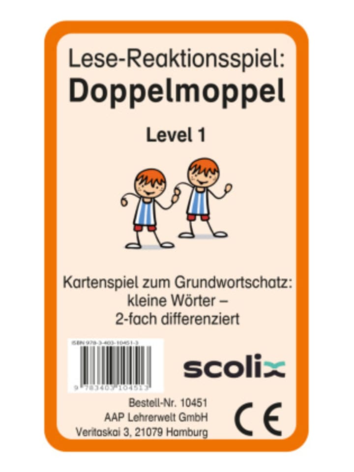 Spiel - Lese-Reaktionsspiel: Doppelmoppel Level 1